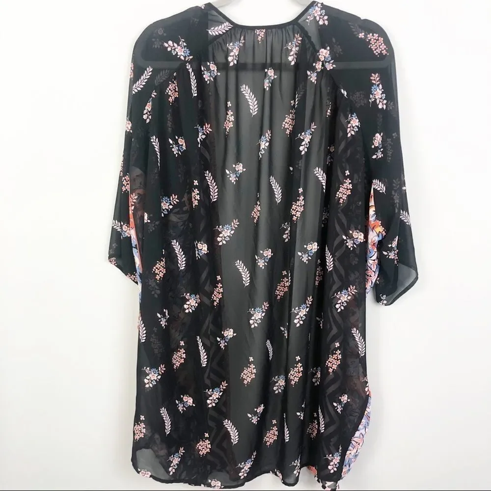 BOHO Multiple Pattern Sheer Kimono